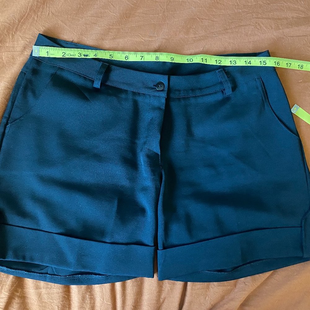 Black Casual Nylon Shorts